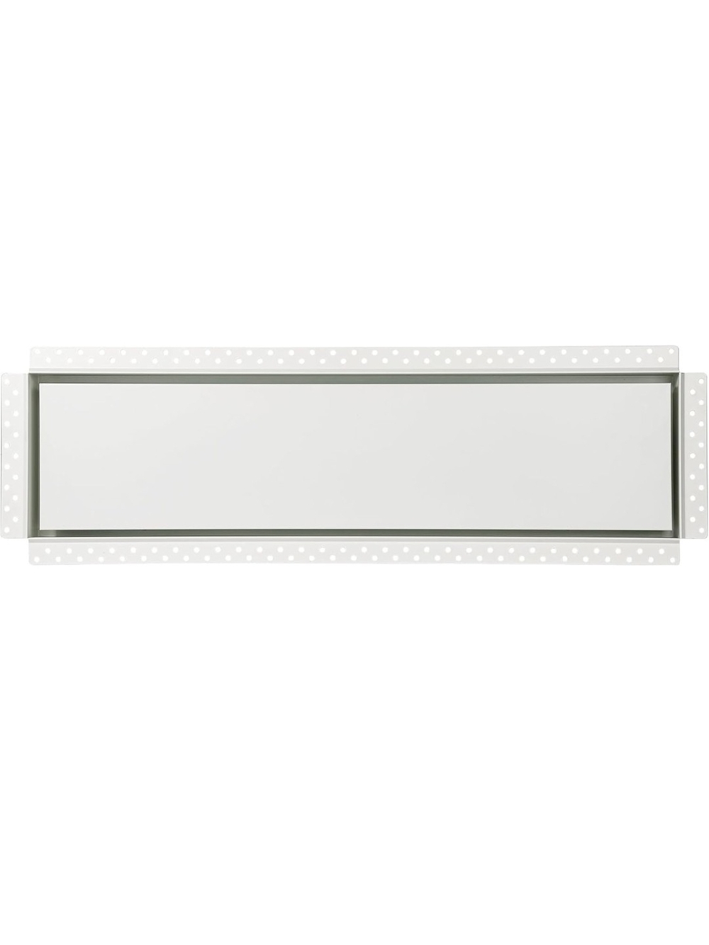 Zion 8x30 Return Air Grille Flush Mount Stainless Steel White HVAC Vent